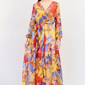 NWT Spy Zone Exchange Floral Wrap Blouse - Multicolor